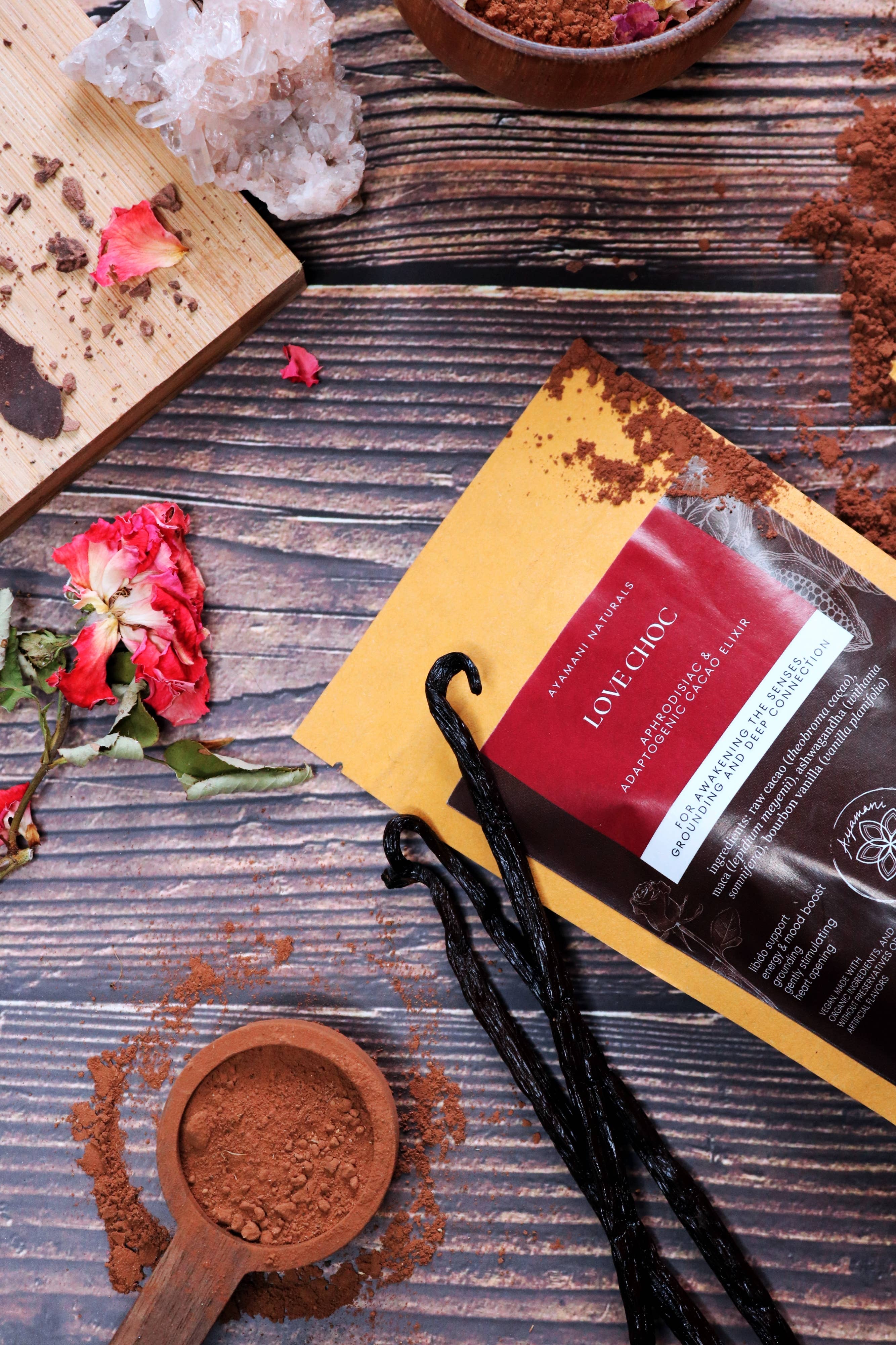 Ayamani Naturals - Vendita all'ingrosso Mix per cioccolata calda - Love Choc | Miscela afrodisiaca di cioccolata calda con cacao crudo3