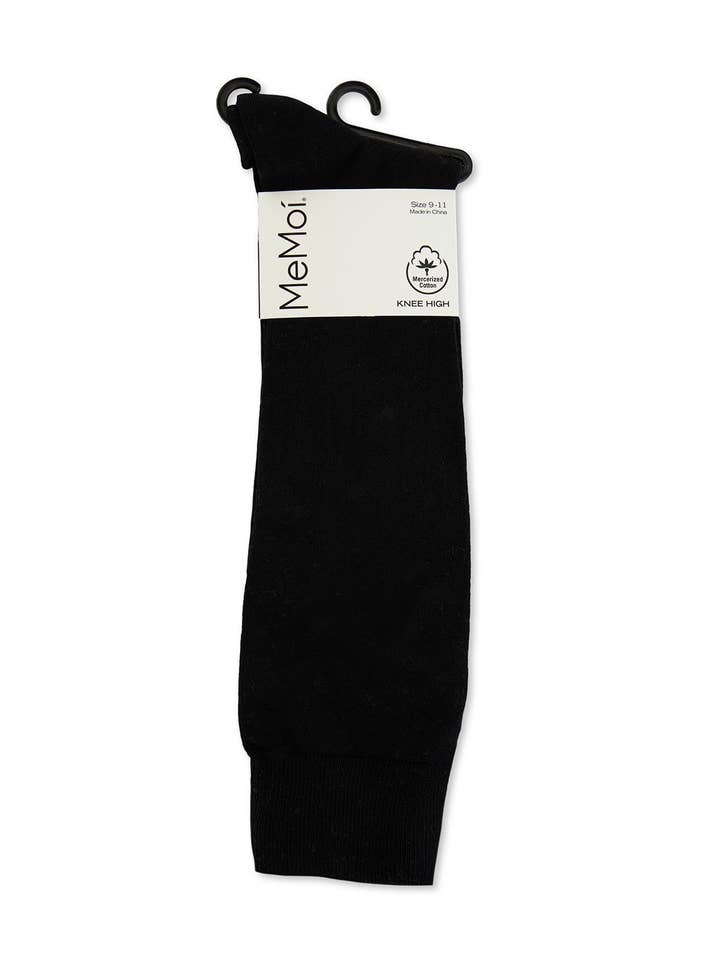 Black MeMoi Cotton Knee High for wholesale on Faire2