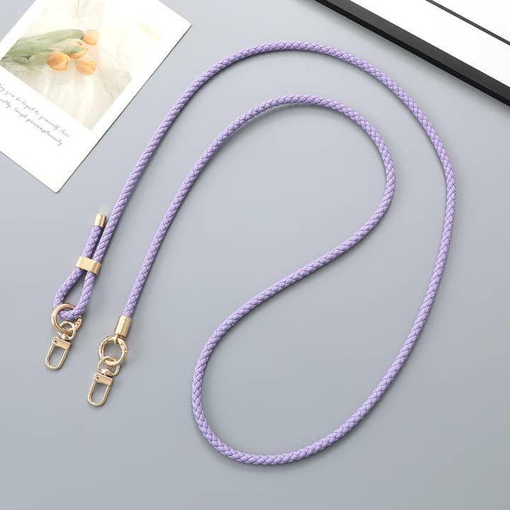 MKS America - Wholesale Phonecase Strap - New Adjustable Woven Leather Crossbody Phone Strap6