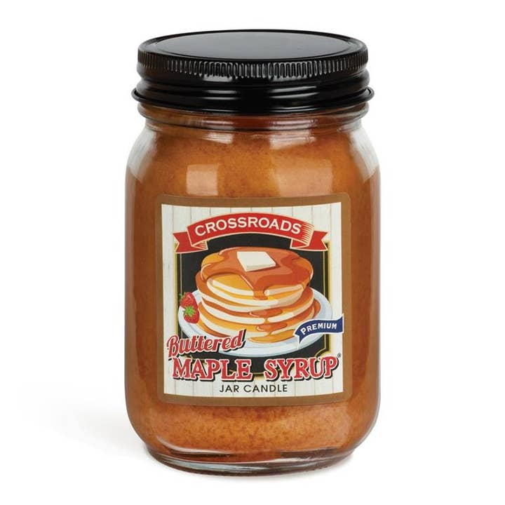 Crossroads Original Designs - Wholesale Jar/Filled Candle - Buttered Maple Syrup - 12 oz. Pint Candle