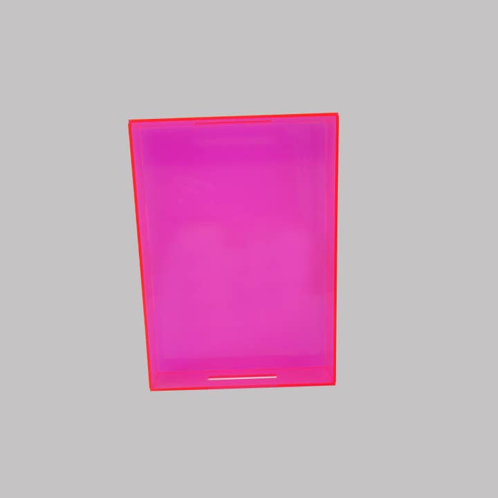 MPBimage - Vente Rangements de bureau - Organiseur de bureau rose fluo - Solution de rangement en acrylique.2