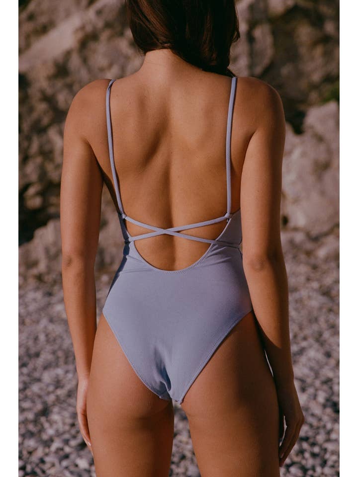 Nénés - Wholesale One Piece Swimsuit - Women's - Louise One-Piece Swimsuit - Lavender Blue1