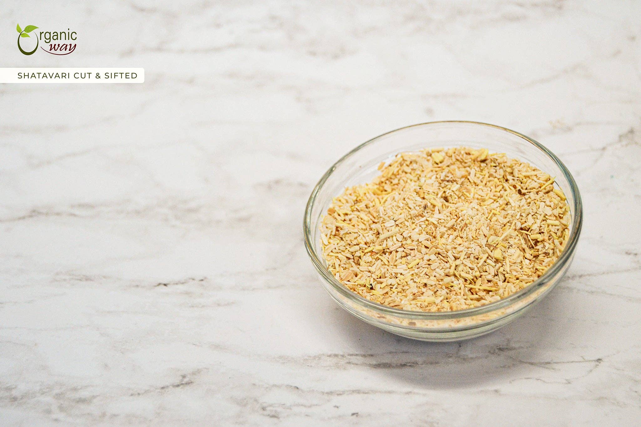 Organic Way LLC - Wholesale Herbs - Dried Shatavari Cut & Sifted (Asparagus racemosus) - Kosher Certified | Raw, Vegan, Non GMO & Gluten Free | USDA Certified | Origin1