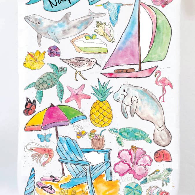 Avery's Home - Wholesale Tea Towel - Naples, Florida Location Beach Tea Towel