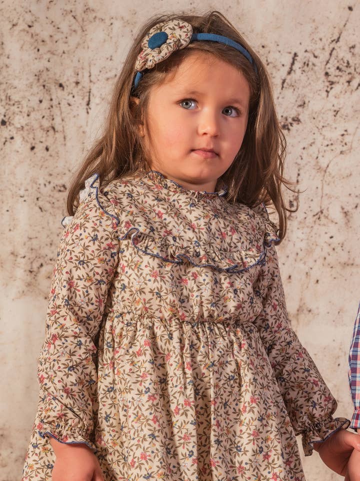 2512816 Meisjesjurk van katoen met bloemenprint voor wholesale door BABINE-ROINSAL