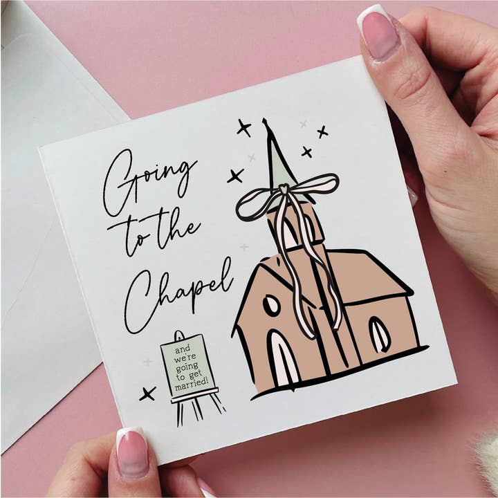 Going to the Chapel Wedding Card for wholesale by Alphabet Studios