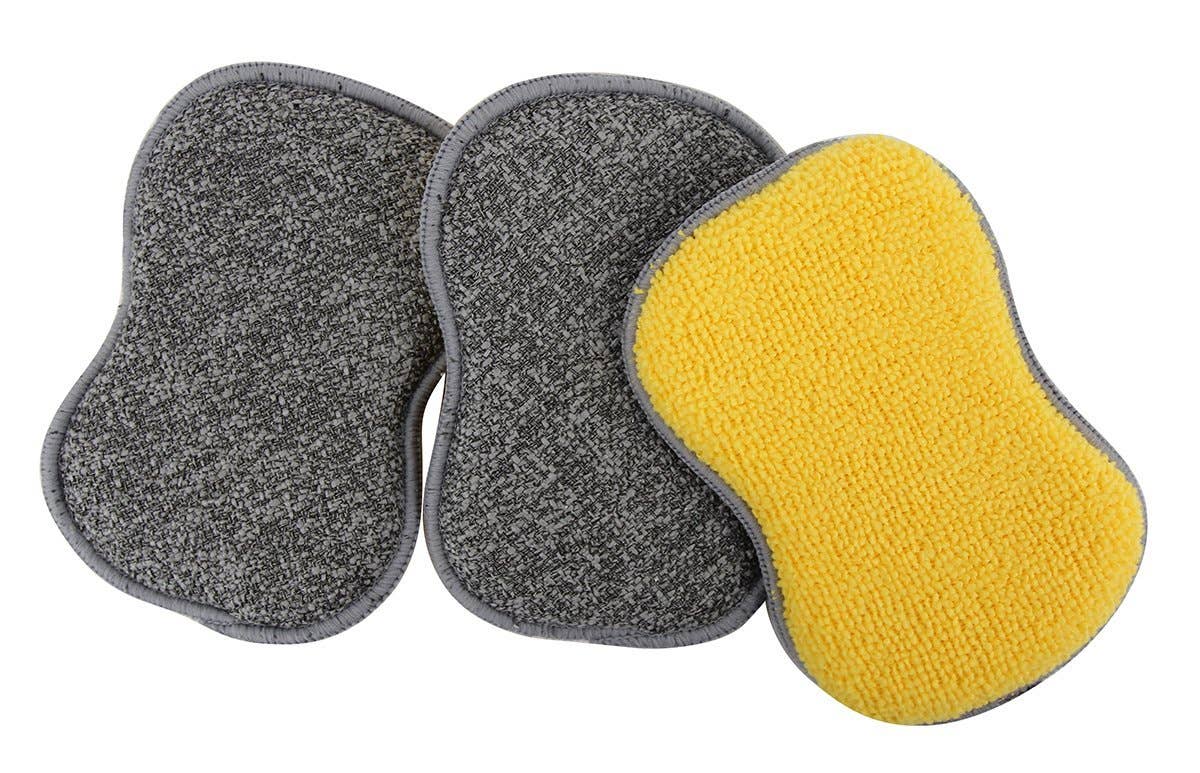 Everplush - Wholesale Cleaning Sponge - Microfiber Foaming Scrubby Sponges 3 Pack5