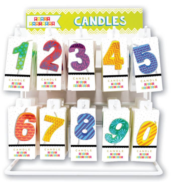 Party Partners - Wholesale Cake Candle - Decal Candle Display Program0
