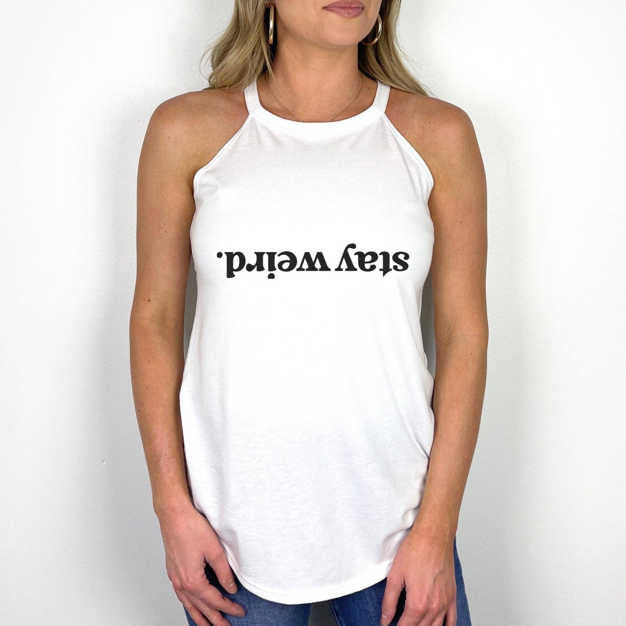 Trendznmore - Modern Graphic Apparel - Wholesale Tank Top - Women's - Stay Weird Funny Rocker Tank0