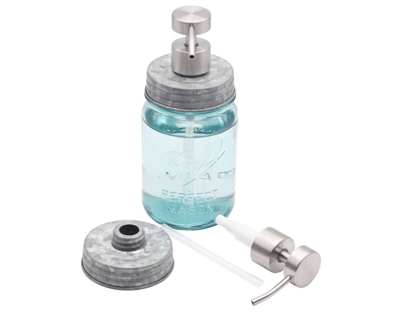 Mason Jar Lifestyle - Wholesale Soap Dispenser - Satin / Brushed Finish Soap Pump Dispensers for Mason Jars0