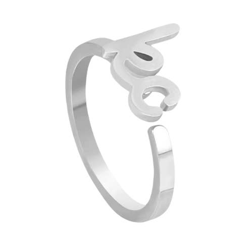 Silver KC Script Ring Kansas City for wholesale by EB and Co.