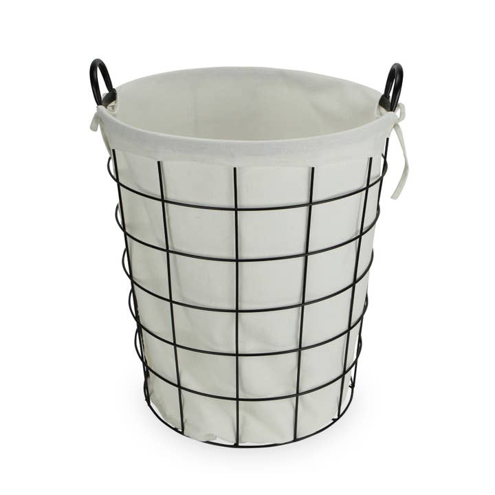 Cheungs Home Decor – wholesale Food gift basket – Esker Lined Metal Wire Laundry Basket