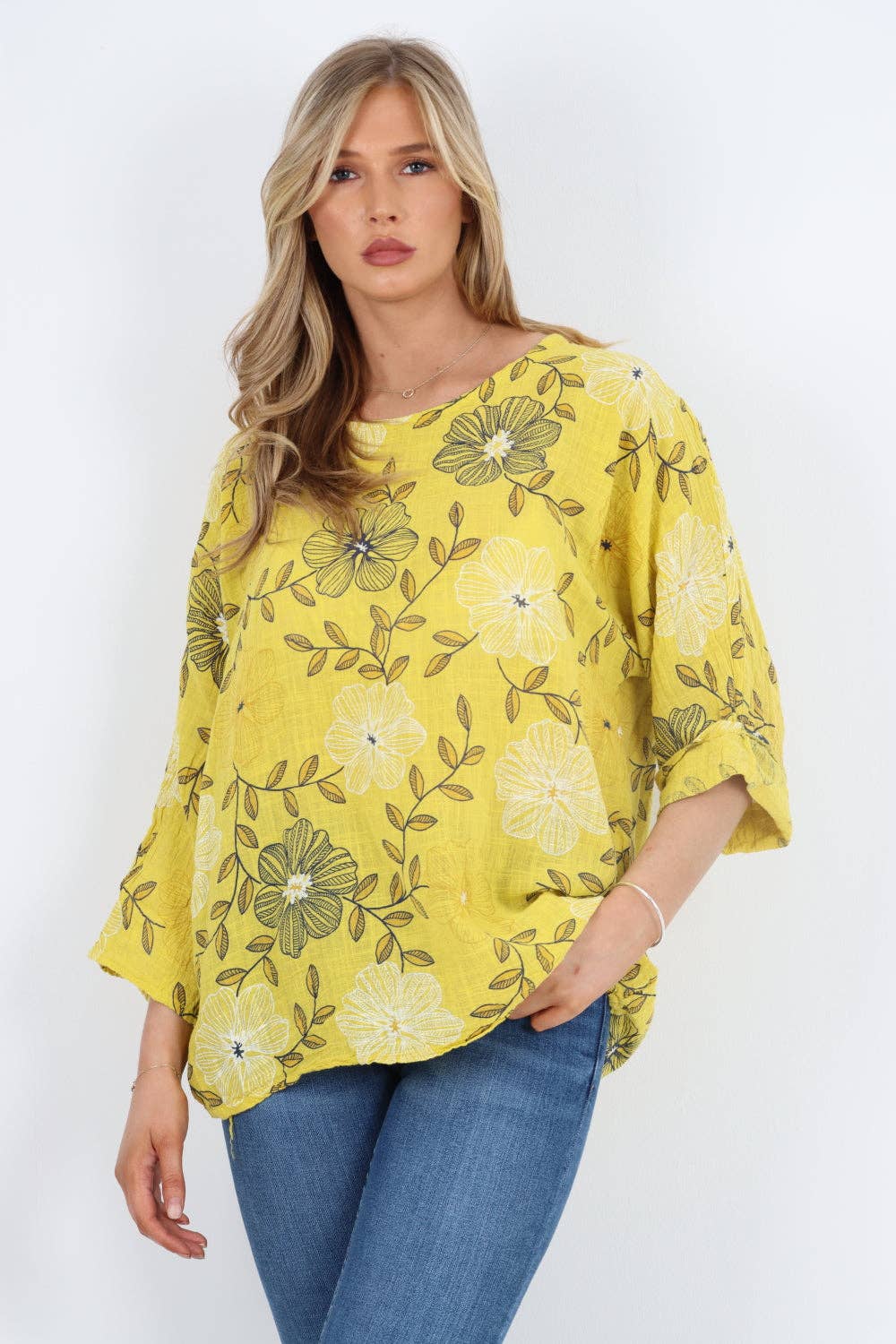 Miss Bold – Engroshandel Tunika - Dame – Italiensk bomuldsoverdel med blomsterprint54