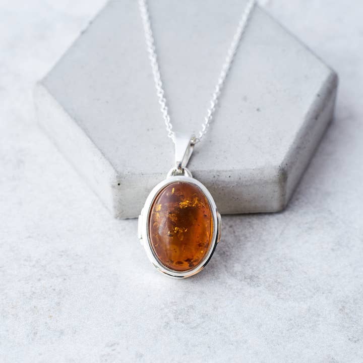 Marcin Waryszak - Wholesale Locket Necklace - Baltic Amber Locket Pendant Necklace Sterling Silver Locket7