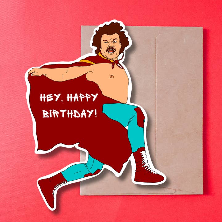 Gaec Studio – wholesale Birthday card – Nacho libre Card, Pop Culture Card with envelope