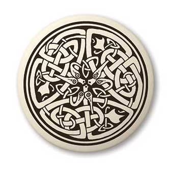 Serpent - Ronde porseleinen hanger voor wholesale door Touchstone Pottery