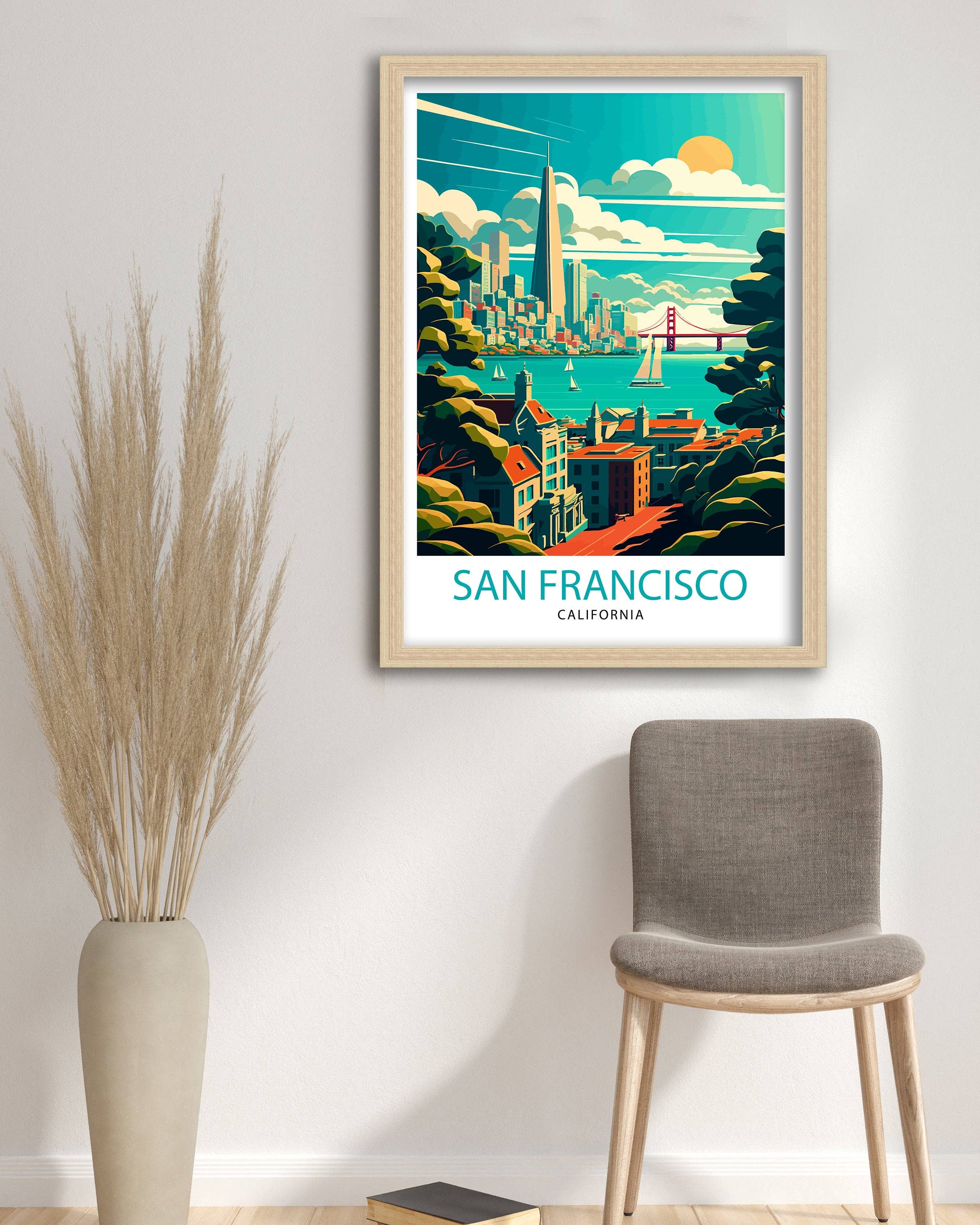 InkNPrintz – wholesale Art print – San Francisco Travel Poster San Francisco Wall Art San Francisco Illustration San Francisco Poster Gift For San Francisco San Francisco Home1
