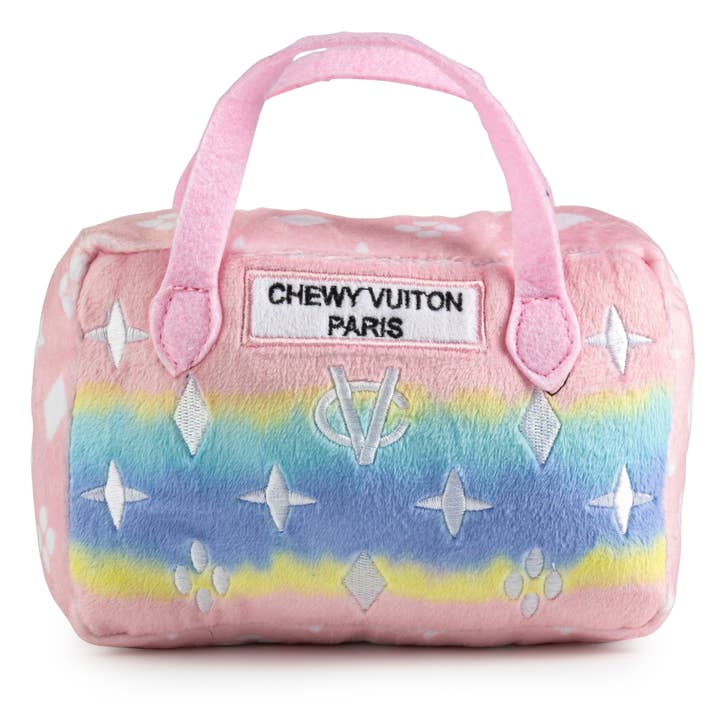 Haute Diggity Dog - Wholesale Pet Squeaky Toy - Dog - Pink Ombre Chewy Vuiton Handbag Squeaker Dog Toy