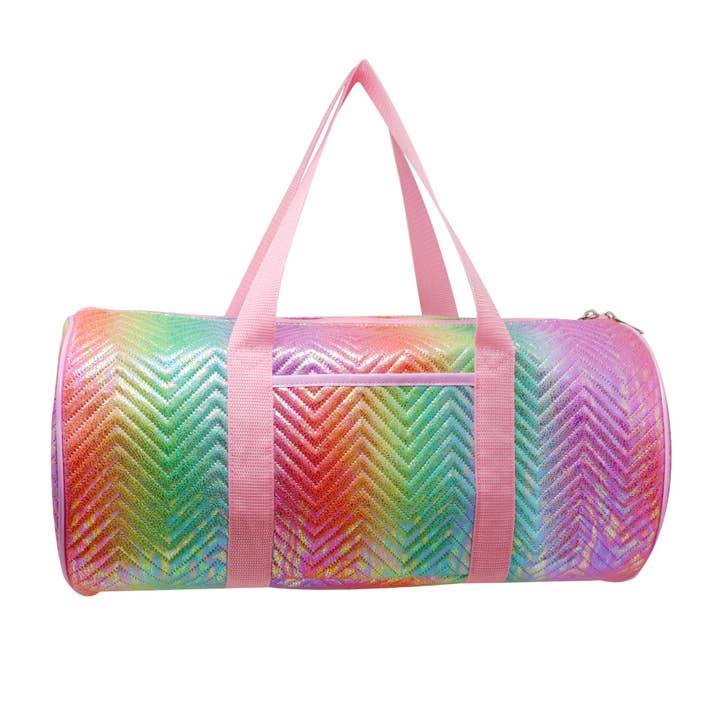 Unicorn Dreamer Quilted Rainbow Duffle Bag | Pack of 1 for wholesale by Pink Poppy USA