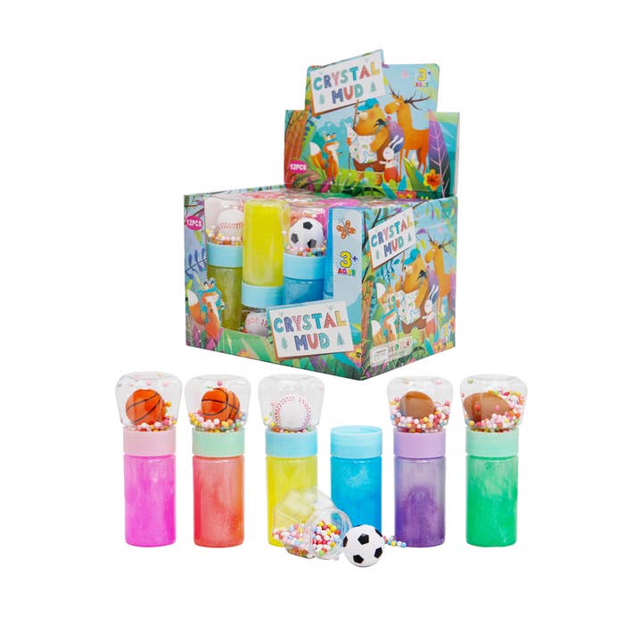 Cap Zone - Wholesale Putty/Slime - Kids - Sports Ball Colorful Foam Ball Slime Tube