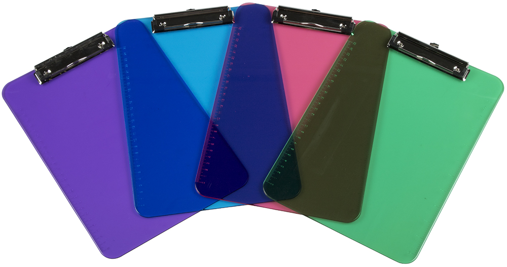 JAM PAPER - Wholesale Clipboard - JAM Plastic Clipboards, Metal Clip, 9x12.5, Fashion, 4/Pk3