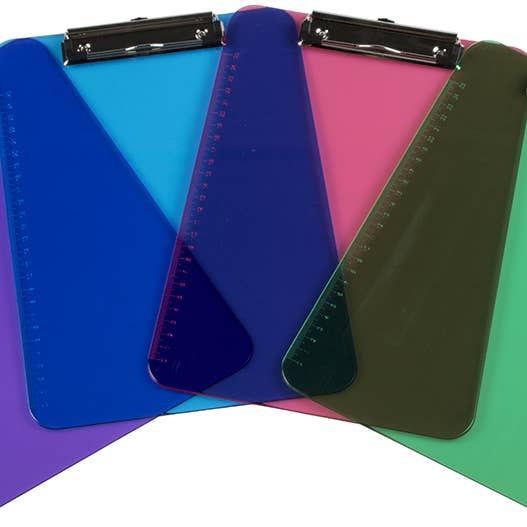 JAM PAPER - Wholesale Clipboard - JAM Plastic Clipboards, Metal Clip, 9x12.5, Fashion, 4/Pk3