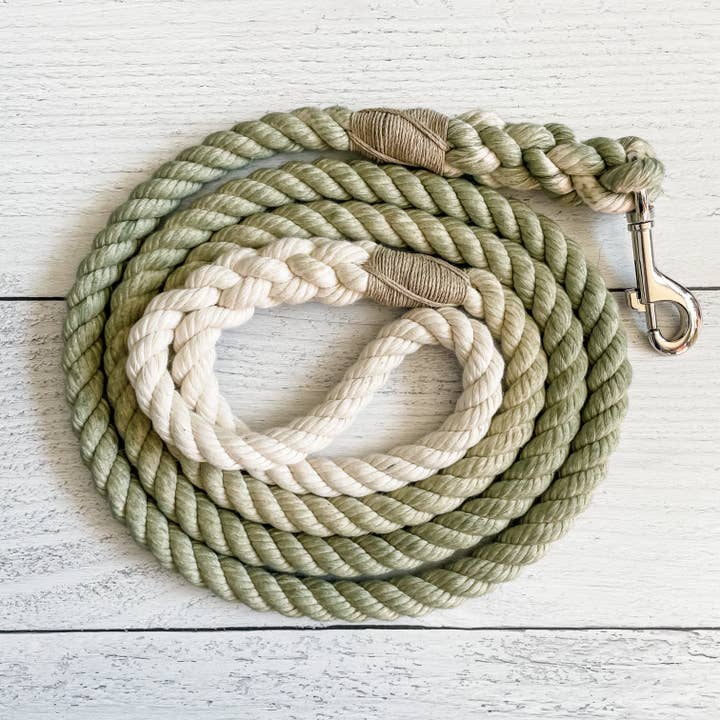 Sage Dog Leash // Cotton Rope Lead for wholesale by Downtown Dog