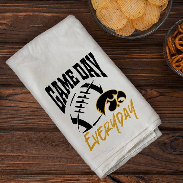 Kendrick Home - Wholesale Tea Towel - Game Day Football University Of Iowa Towel1