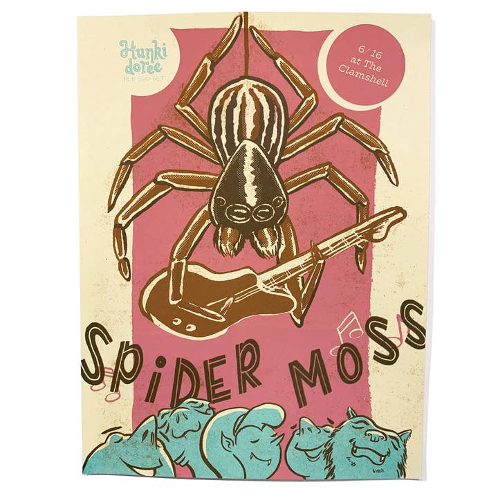 Bandplakat von Spider Moss für den Großhandel von Sherbet Punch Studios