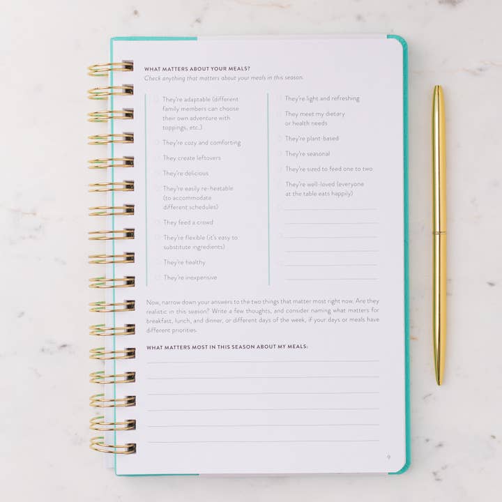 The Daily Grace Co - Vente Journal intime - Journal de planification des repas2