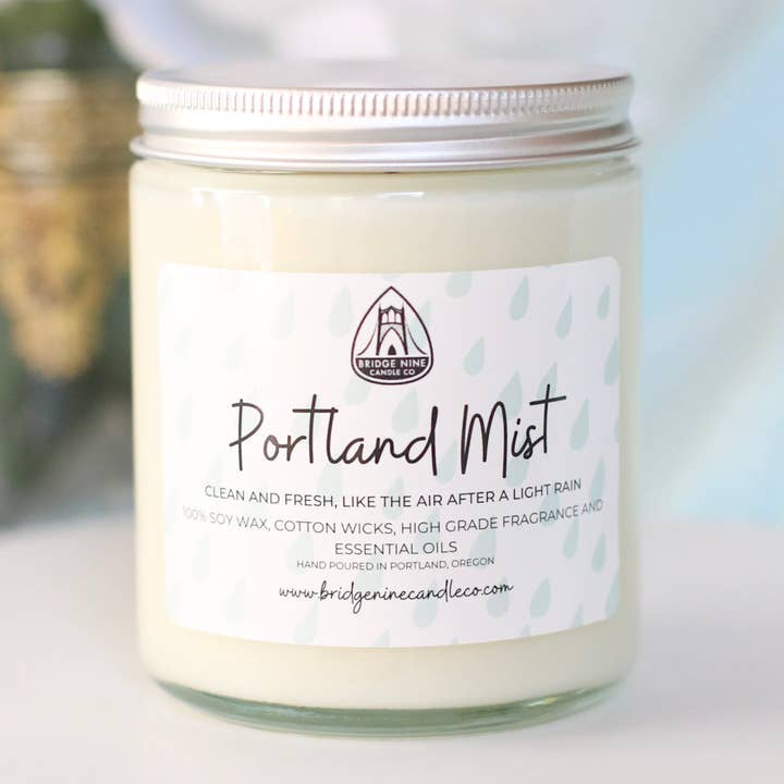 Portland Mist Large Jar for wholesale by Bridge Nine Candle Co.