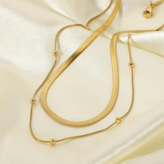 3Souls Company - Wholesale Schakelketting - WS-Gestippelde Slang - Gedurfde Gelaagde Kettingfunctie4