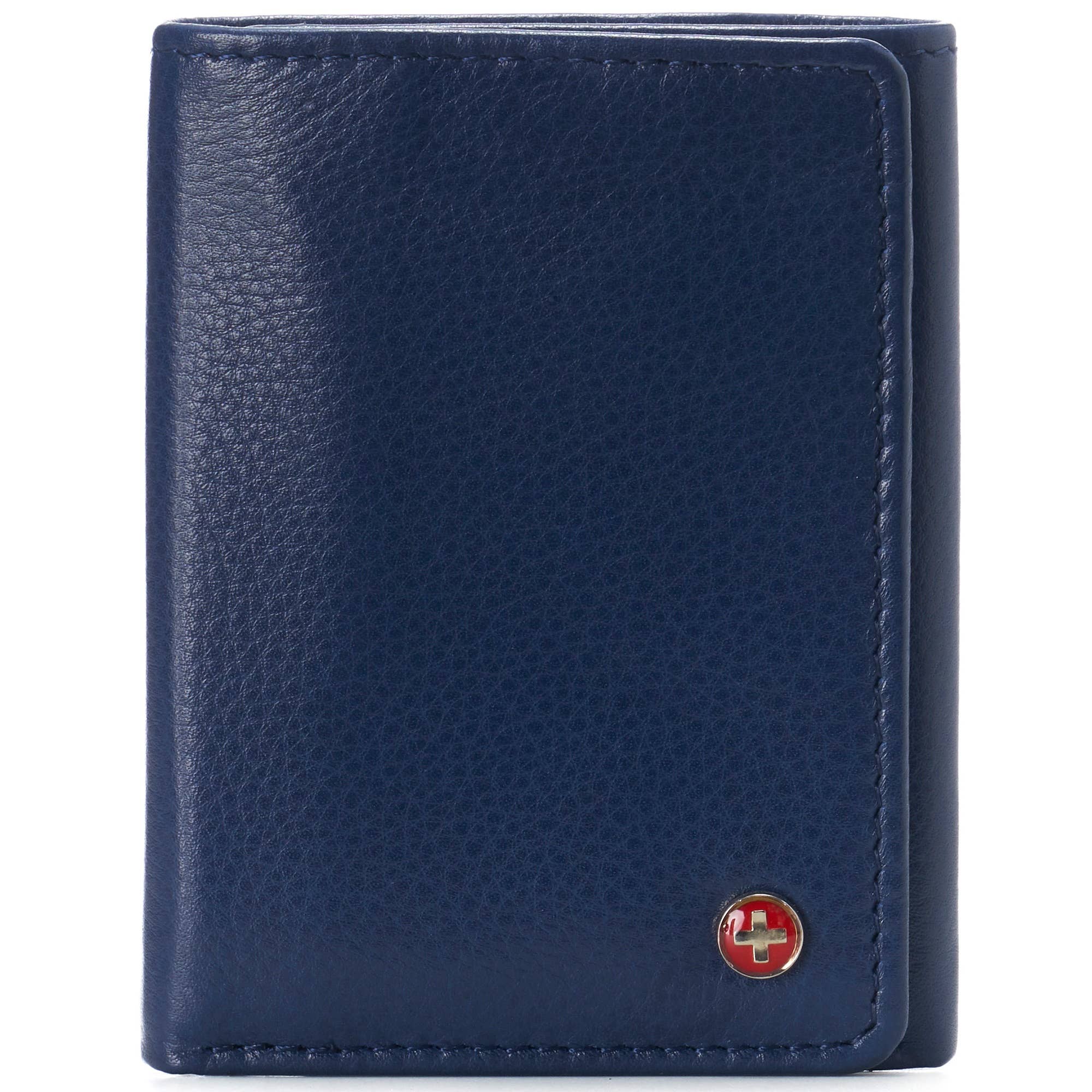 Alpine Swiss – wholesale Wallet - Men’s – Mens Leon Trifold Wallet RFID Safe Bifold Genuine Leather ID16