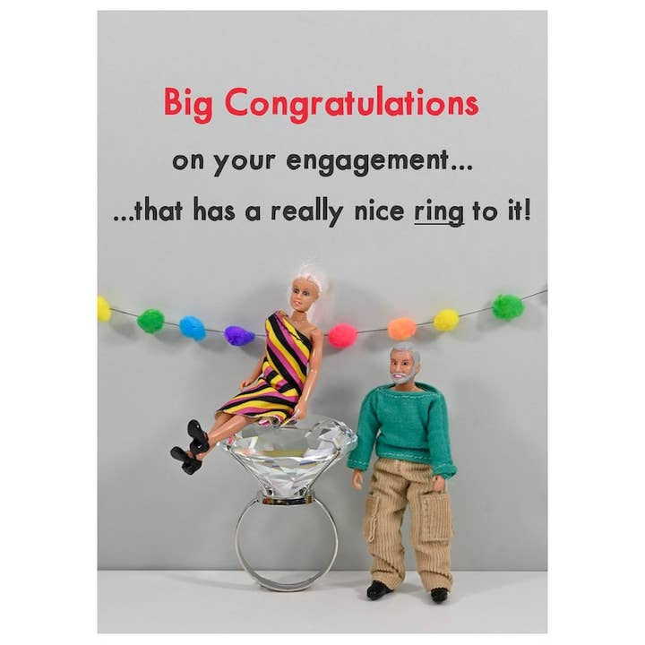 Engagement Ring | Congratulations Card | Witty for wholesale by Bold & Bright