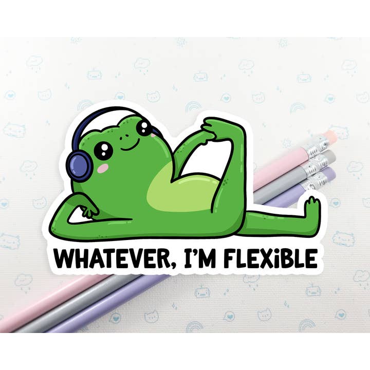 Autocollant Flexible Grenouille pour la vente par FunUsual Suspects
