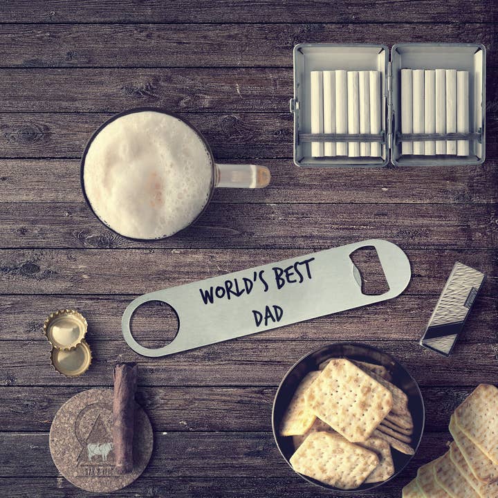 Best Dad Ever Bottle Opener | Father's Day Bottle Opener | Happy Father's Day Gift | Custom Gift For Fathers Dads | Dad Gift | Best Pop Ever for wholesale by Personal Mementos