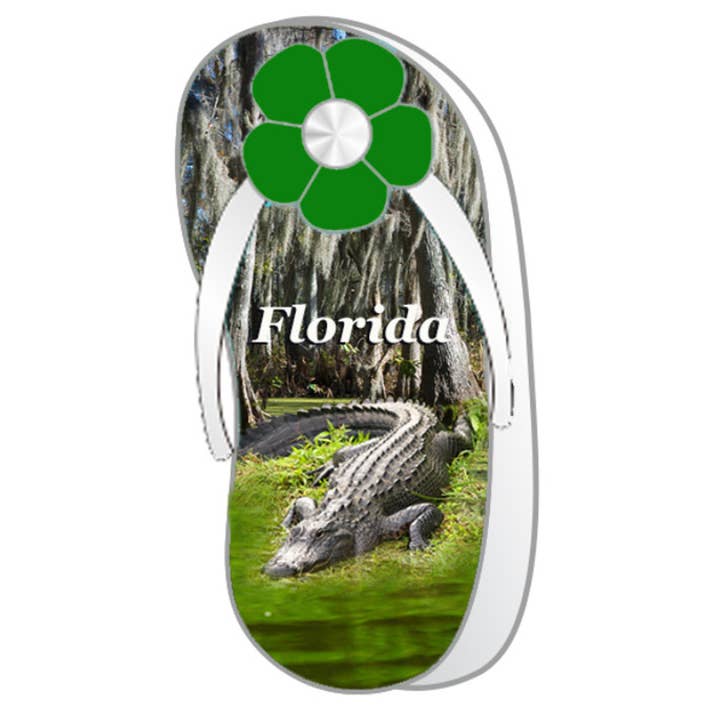 Foil Clip Magnet Gator for wholesale by Sea Creations