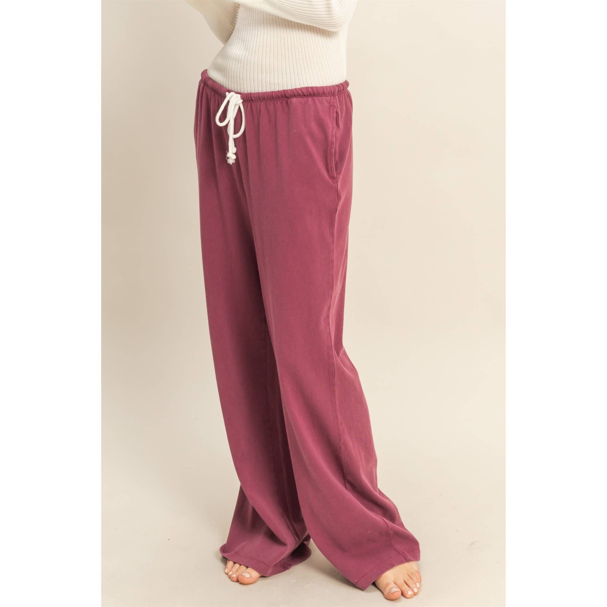 Double Zero - Vendita all'ingrosso Pantaloni sportivi/da jogging loungewear - Donna - Pantaloni rilassati a vita con coulisse lavati con minerali16