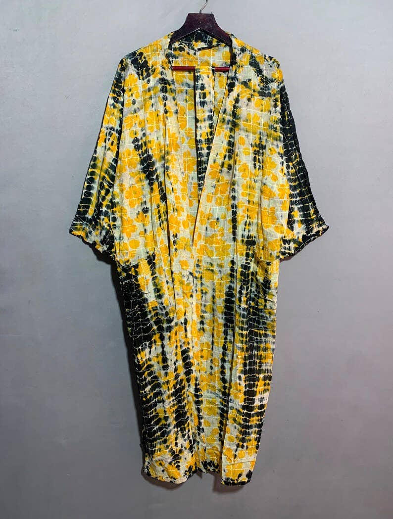 bhavnas boutique - Vente Kimono – femme - Lot de 5 kimonos tie-dye faits main pour femme, teinture artisanale1