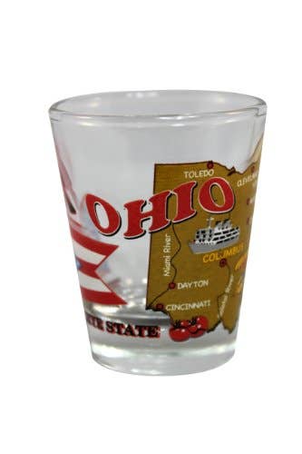 7 Star – wholesale Shotglas – OHIO State Skottglas 2 oz