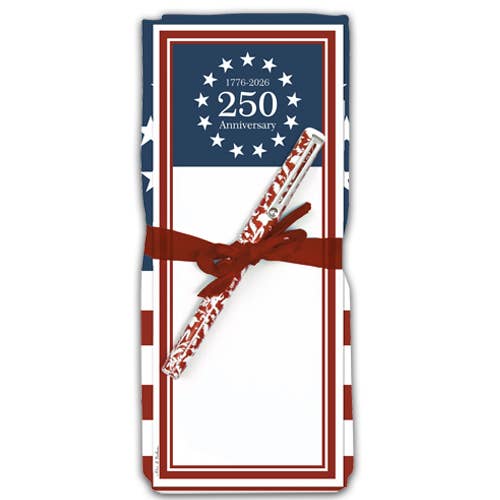 Flour Sack Towel & Magnetic Note Pad Set U26-250 250th for wholesale by Alice's Cottage