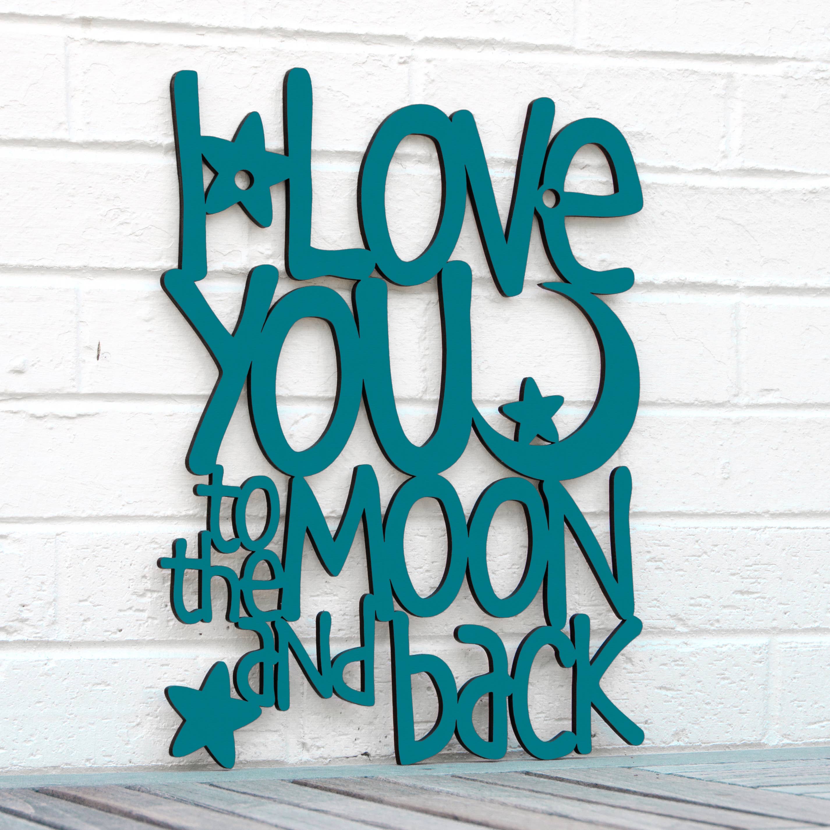 Spunky Fluff - Wholesale Wall Decor - Kids & Baby - I Love You to the Moon & Back, Wood Nursery Wall Decor9