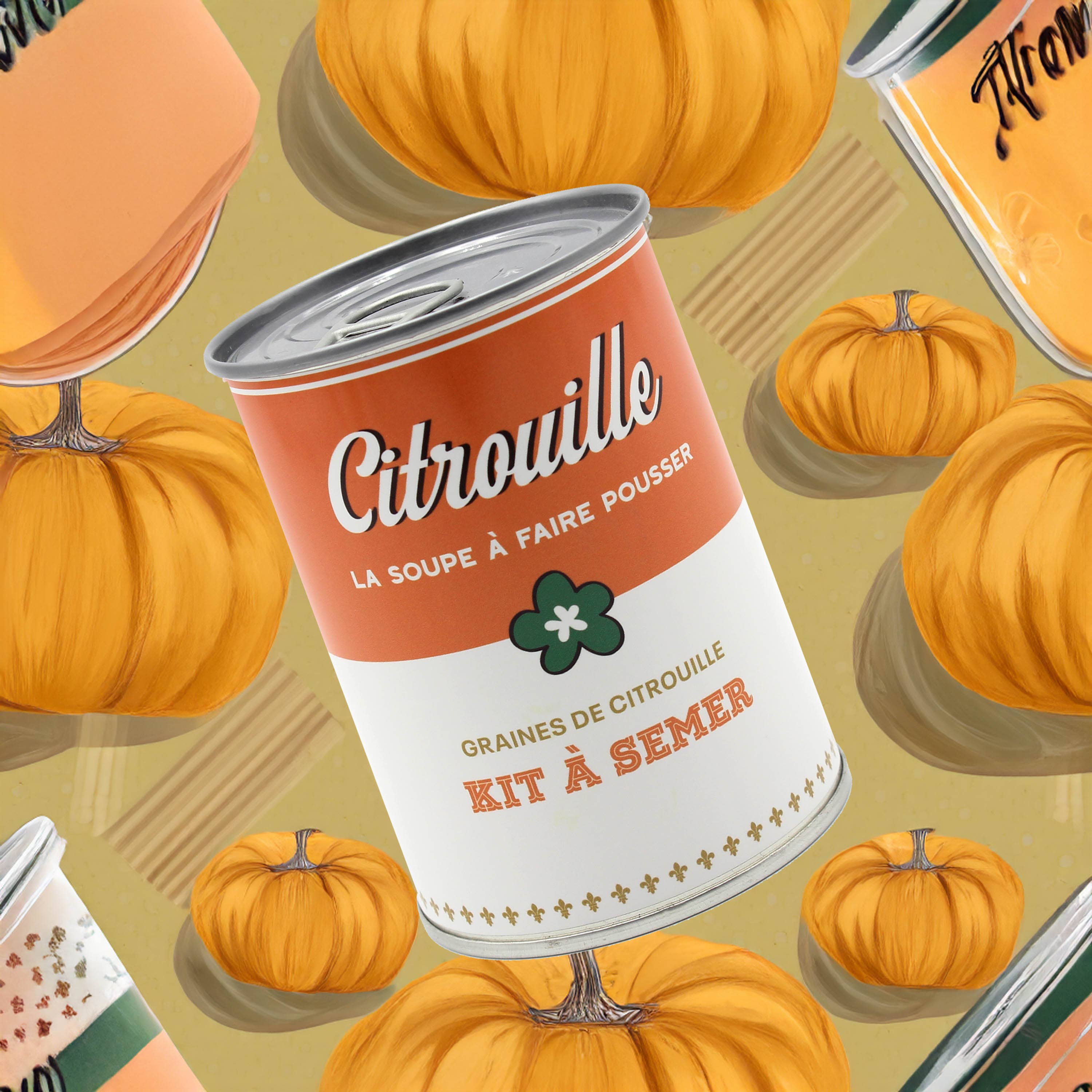 MauvaisesGraines - Wholesale Plant Pot - “Pumpkin soup” sowing kit Made in France