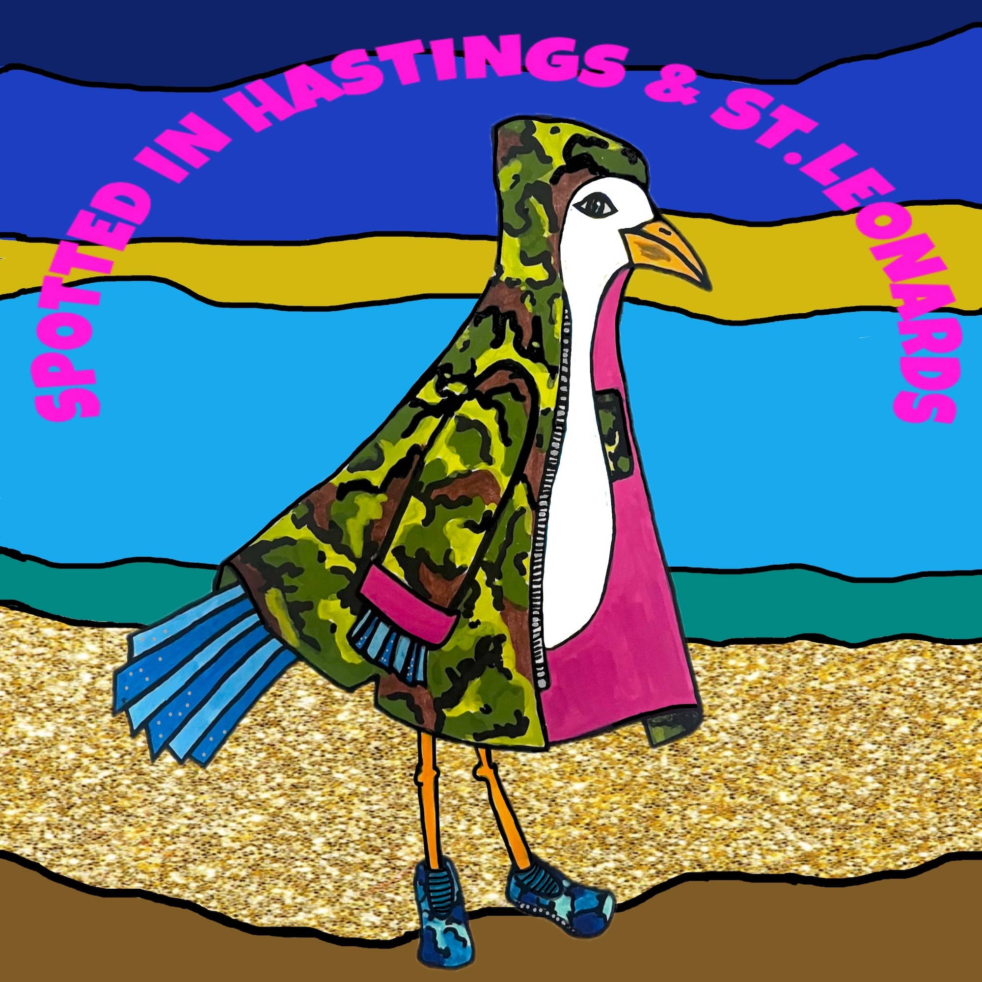 FunkyAdi - Wholesale Everyday Greeting Card - DryRobe Gull Cards0