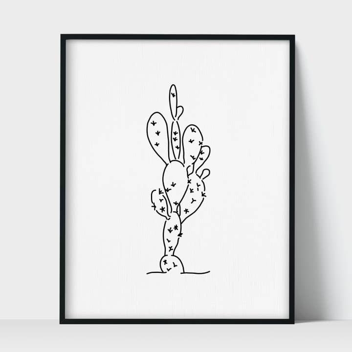 Cactus Prickly Pear Unframed Art Print for wholesale by Scenic Route Shop