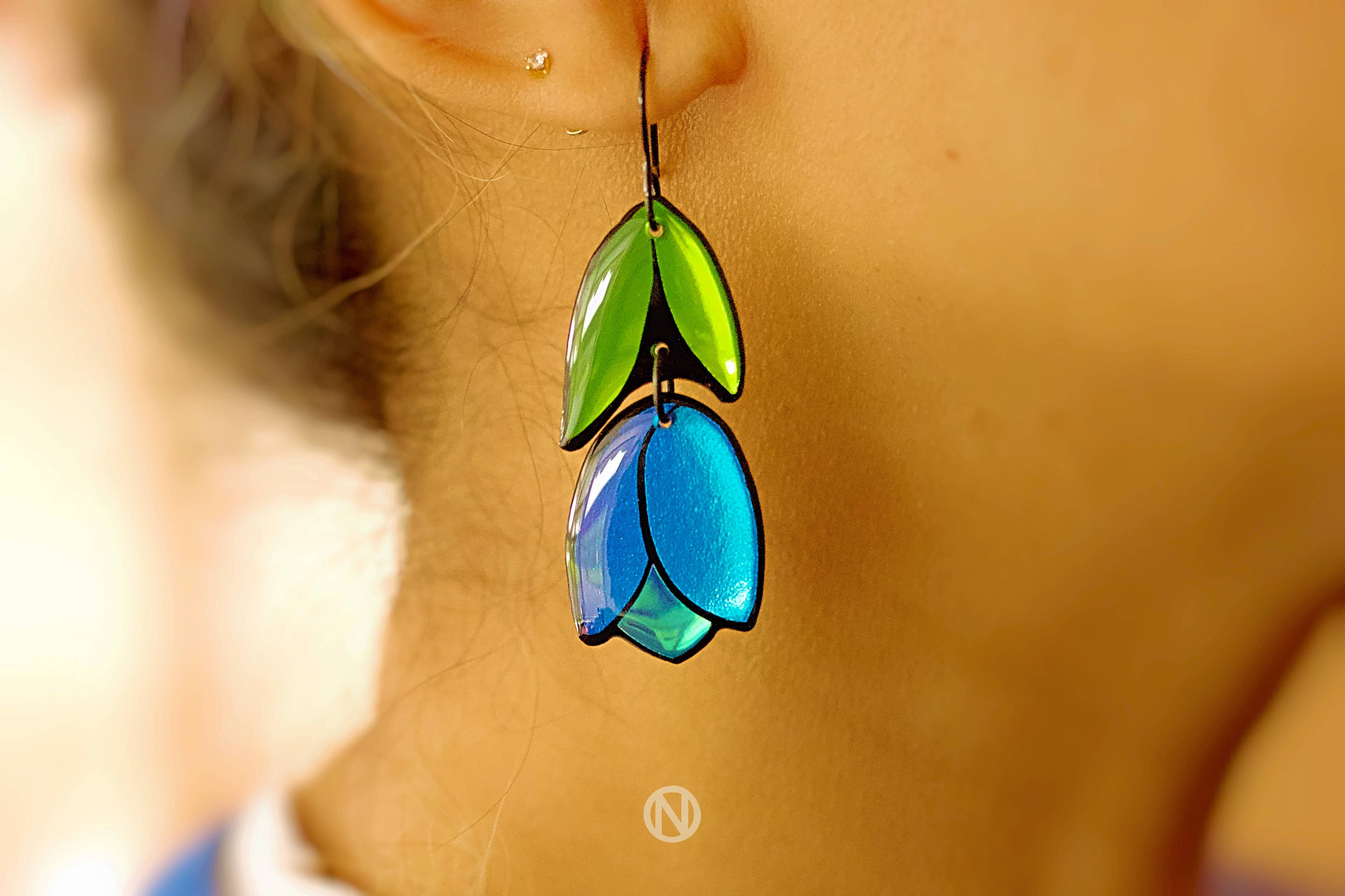 Naoi - Wholesale Dangle Earrings - Tulip Statement Drop Earrings - Handmade to Order2