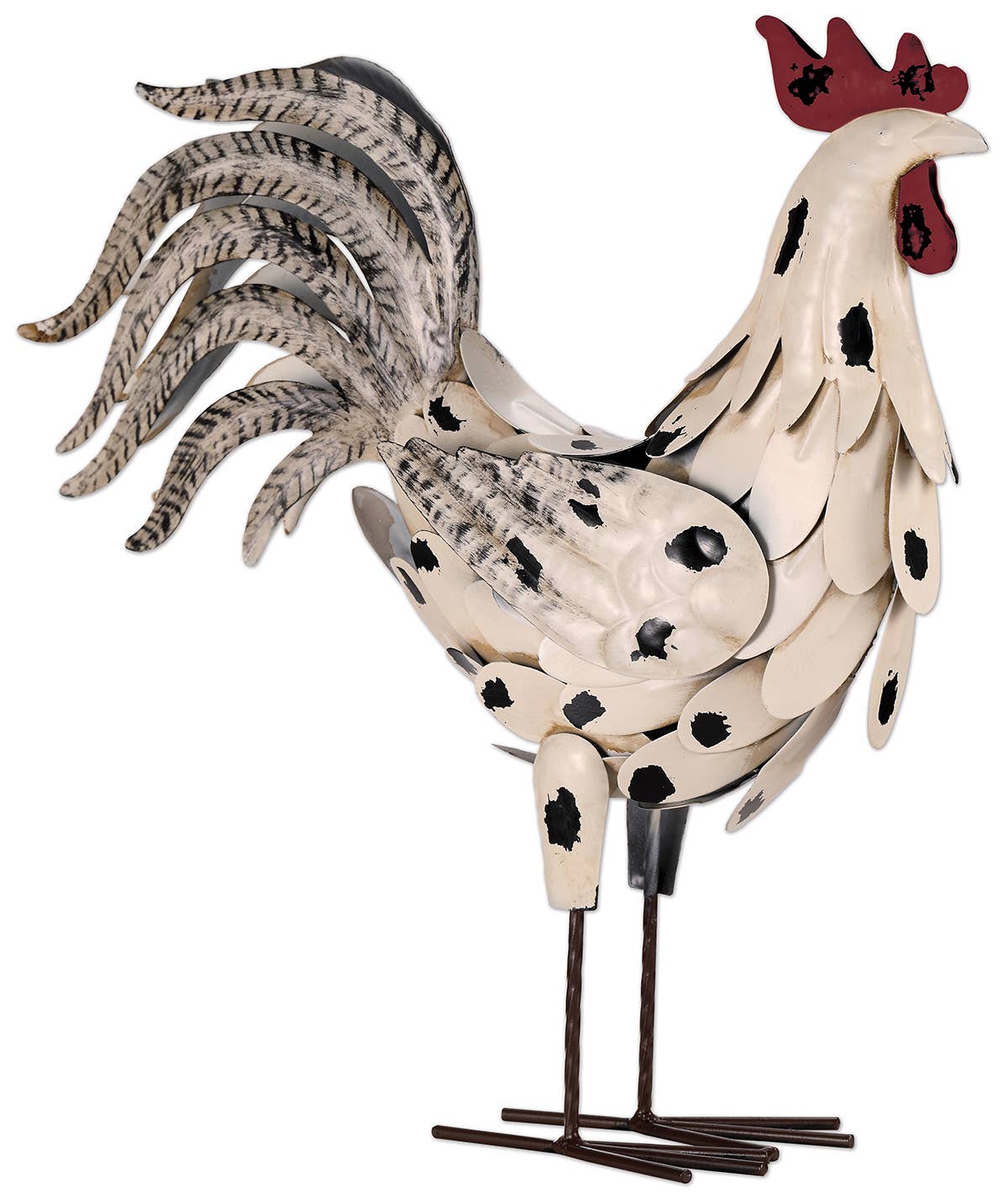 Sunset Vista Designs – Engroshandel Udendørs pynt/dekoration – Hvid Rooster 16"2