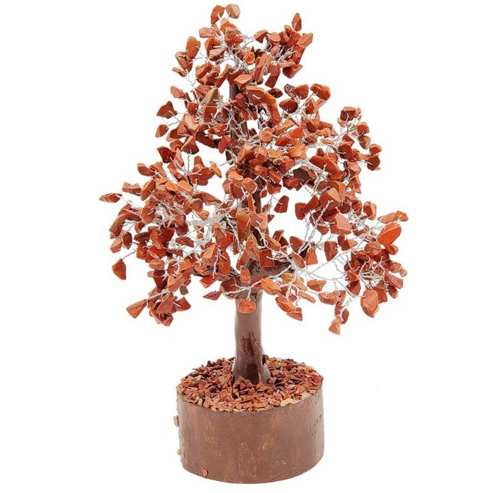 Trees of Happiness Rode Jaspis 500 Stenen 25 cm voor wholesale door Artisans de Madagascar