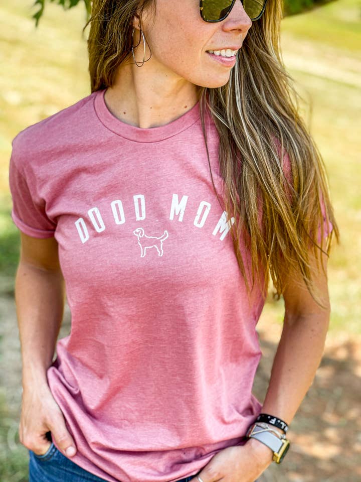 Dood Mom T Shirt - Heather Mauve for wholesale by DOOD MOOD CO.