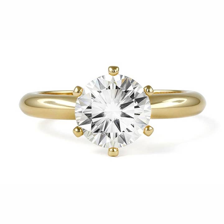 Round-Cut Diamond Solitaire Ring – Classic Six-Prong for wholesale by Caratina